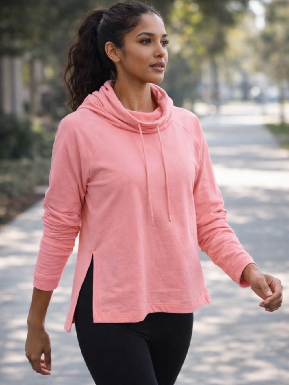 Zelos Women's Pink Pullover Hoodie size large